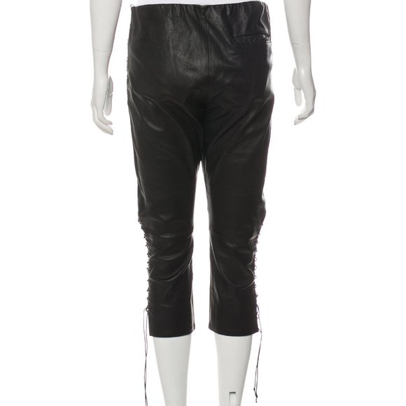 ISABEL MARANT • Cleavon Black Leather Leggings 42 - Picture 13 of 14